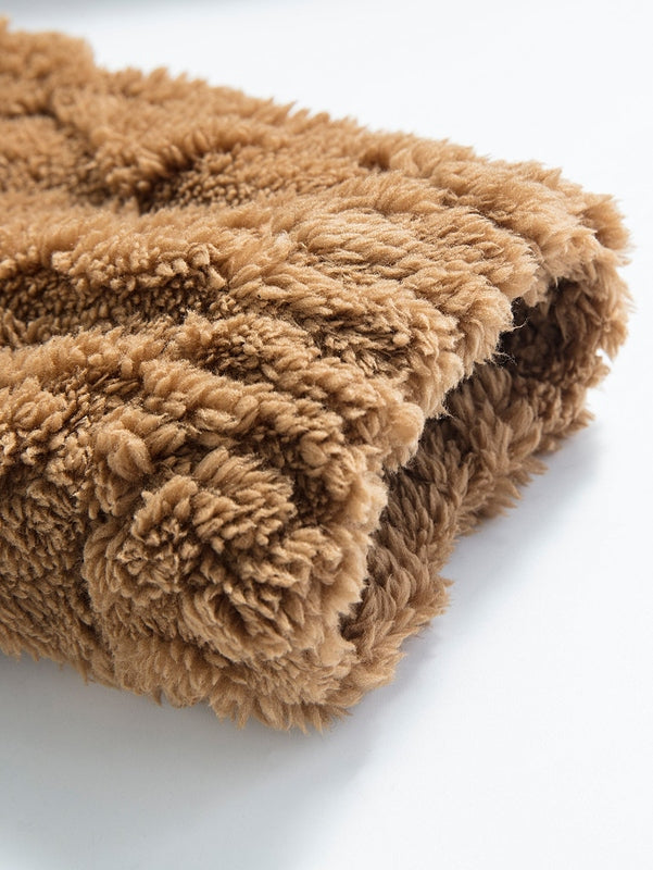 Jacquard Teddy Fleece Jas – Zachte Warme Ritsjas voor Dagelijks Comfort-09