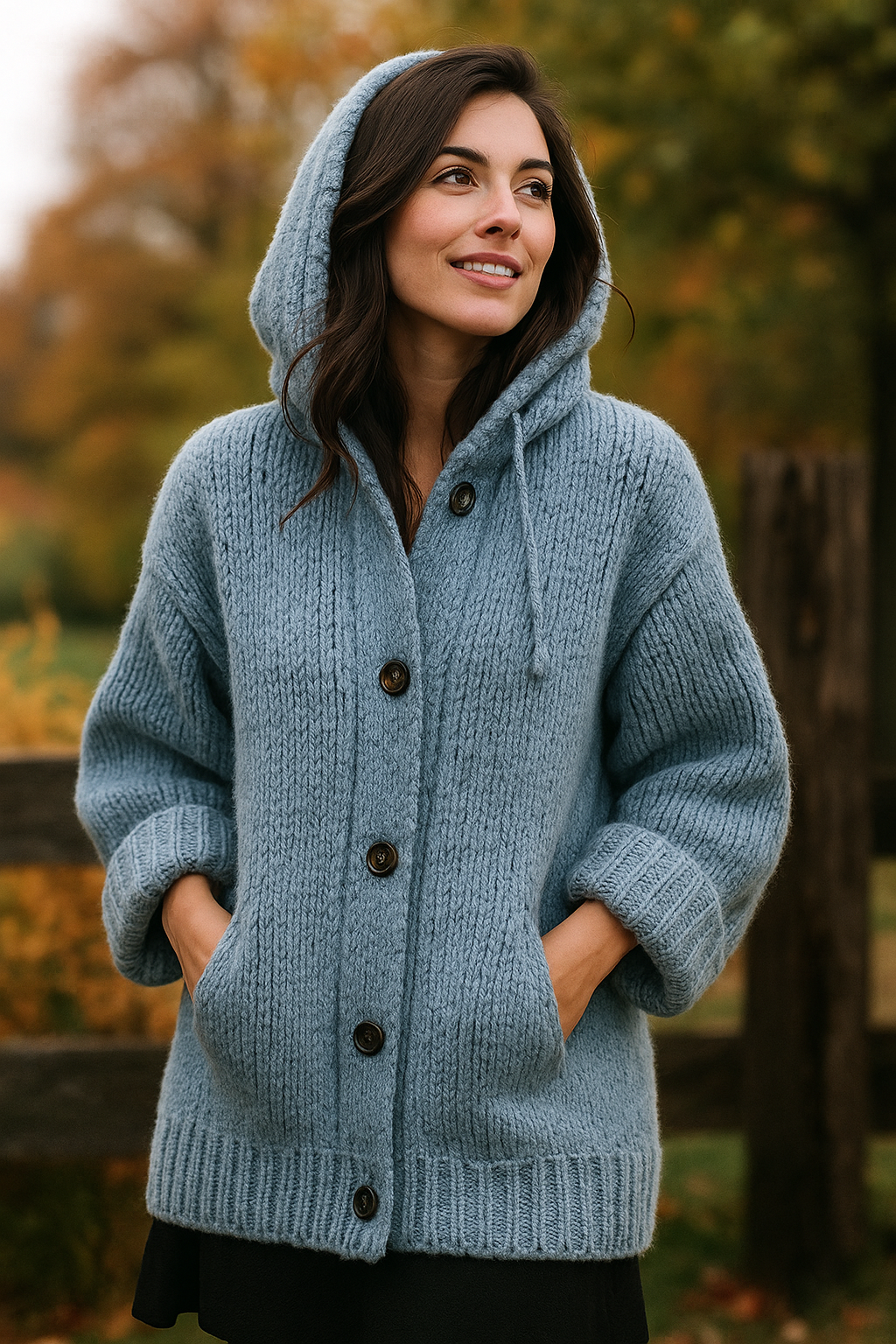 Lange Winterjas Dames met Capuchon - Warme en Stijlvolle Lange Zwarte Jas voor Koude Dagen 1