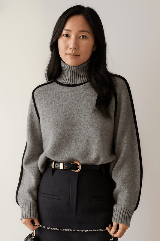 Elegante Witte Coltrui Dames – Hoogwaardige Gebreide Trui voor Herfst en Winter, Perfect voor Casual en Geklede Outfits 6