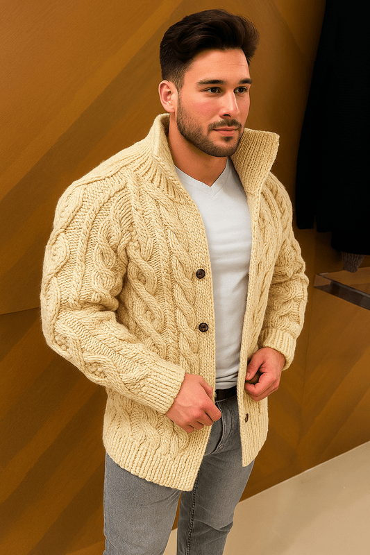 Kabelgebreid Vest Heren met Oversized Pasvorm en Vleermuismouwen - Comfortabel en Stijlvol voor Elke Gelegenheid 4