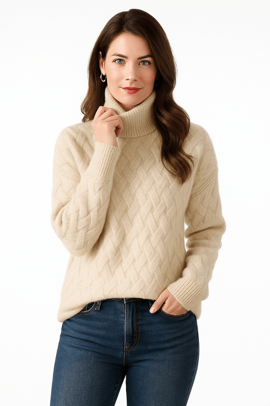 Casual Coltrui Dames van Kasjmier met Opstaande Kraag – Stijlvolle Wintertrui met Lange Mouwen 1