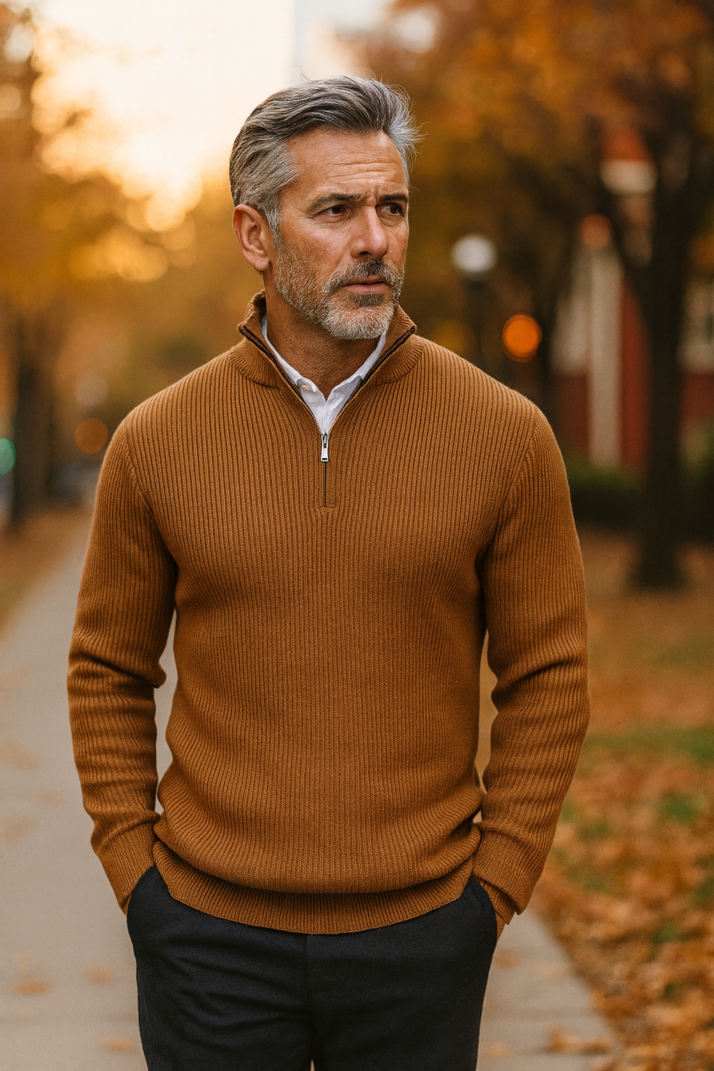 Klassevolle Trui Met Rits Voor Heren - Tijdloos, Warm En Comfortabel, Casual En Formeel, Regular Fit 2