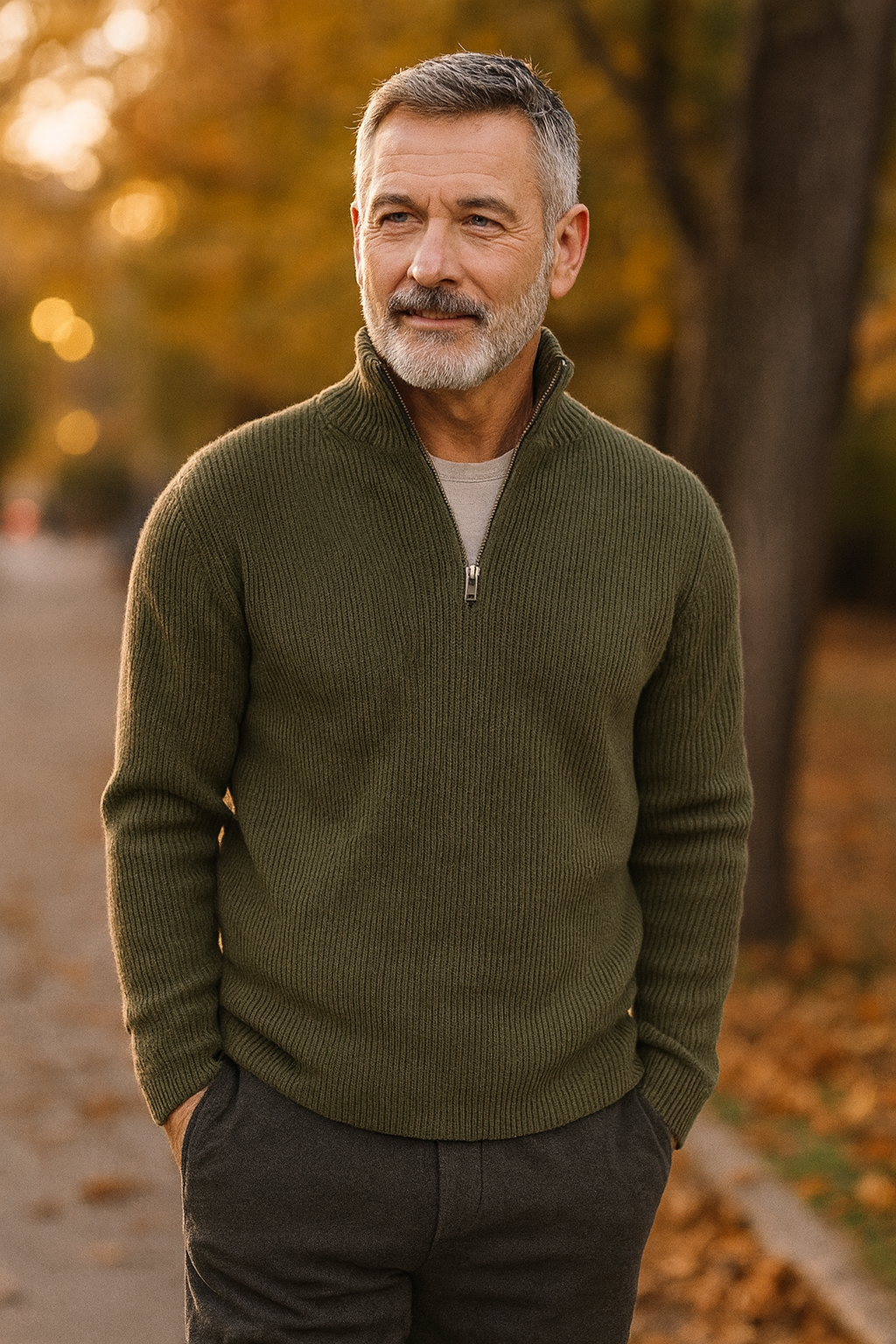 Klassevolle Trui Met Rits Voor Heren - Tijdloos, Warm En Comfortabel, Casual En Formeel, Regular Fit 7