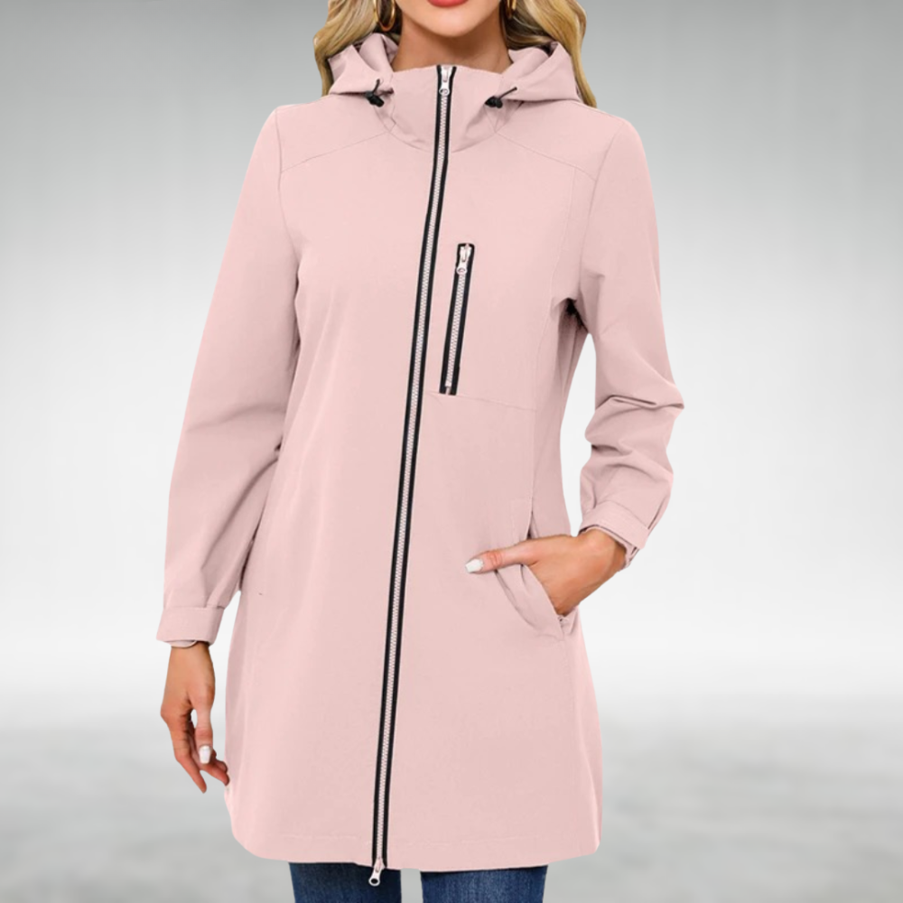Waterdichte Lange Dames Jas met Elegante Pasvorm en Lichtgewicht Comfort - Perfect voor de Winter 4