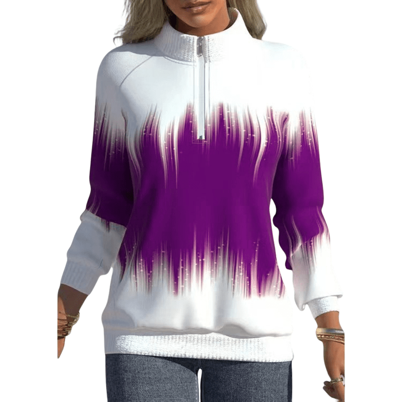 Gewatteerd Sweatshirt voor Herfst en Winter – Lichtgewicht Katoen en Polyester, Lange Mouwen, Trendy Patroon 5