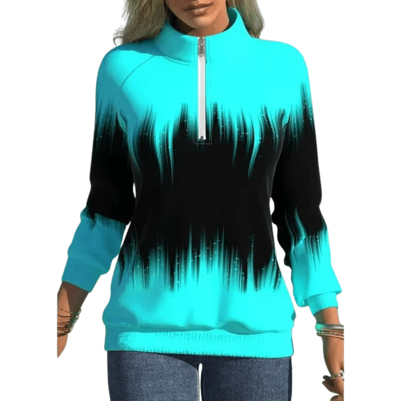 Gewatteerd Sweatshirt voor Herfst en Winter – Lichtgewicht Katoen en Polyester, Lange Mouwen, Trendy Patroon 4