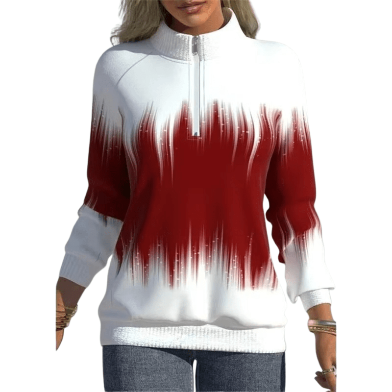 Gewatteerd Sweatshirt voor Herfst en Winter – Lichtgewicht Katoen en Polyester, Lange Mouwen, Trendy Patroon 3