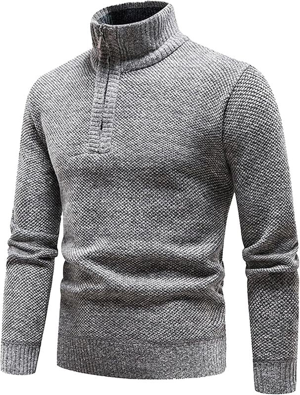 Casual Thermische Heren Trui met Halve Rits – Tijdloze Stijl en Comfort, Flatterende Pasvorm, Geschikt voor Alle Gelegenheden 3