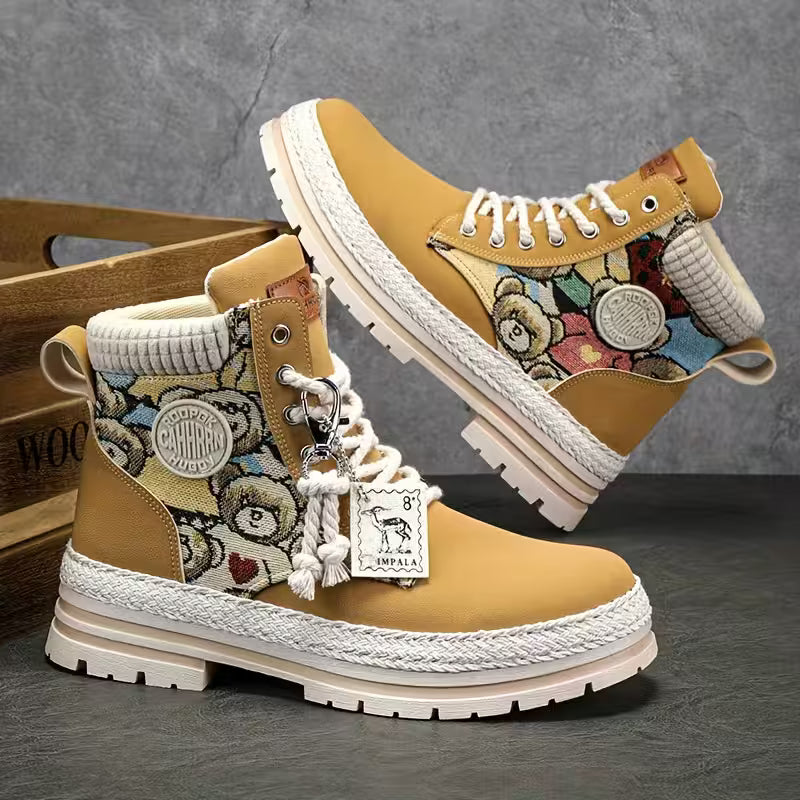 Antislip Sneakers met Teddyprint en Comfortabele Voering voor Winterse Straten – Zachte en Duurzame Synthetische Materialen 6