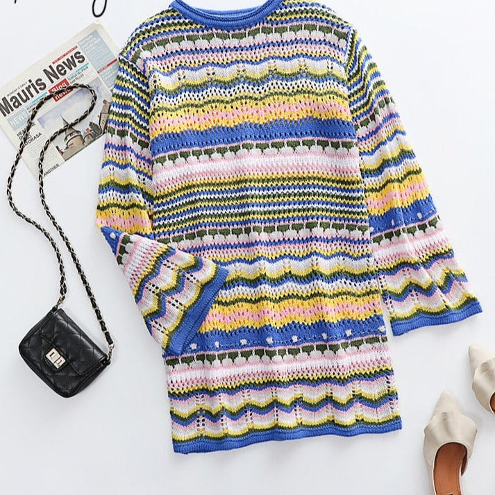 Boho Gebreide Kleding met Lange Mouwen – Comfortabele en Stijlvolle Outfit in Maten 32-46 9