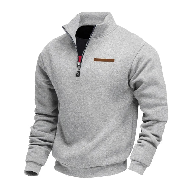 Casual Fleece Heren Trui met Zachte Binnenkant en Moderne Pasvorm - Perfect voor Comfortabele Dagen 1