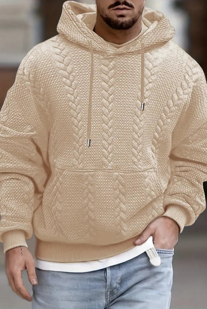 Casual Gebreide Heren Hoodie met Capuchon en Kangoeroezak – Comfortabele Trui voor Elk Seizoen 1