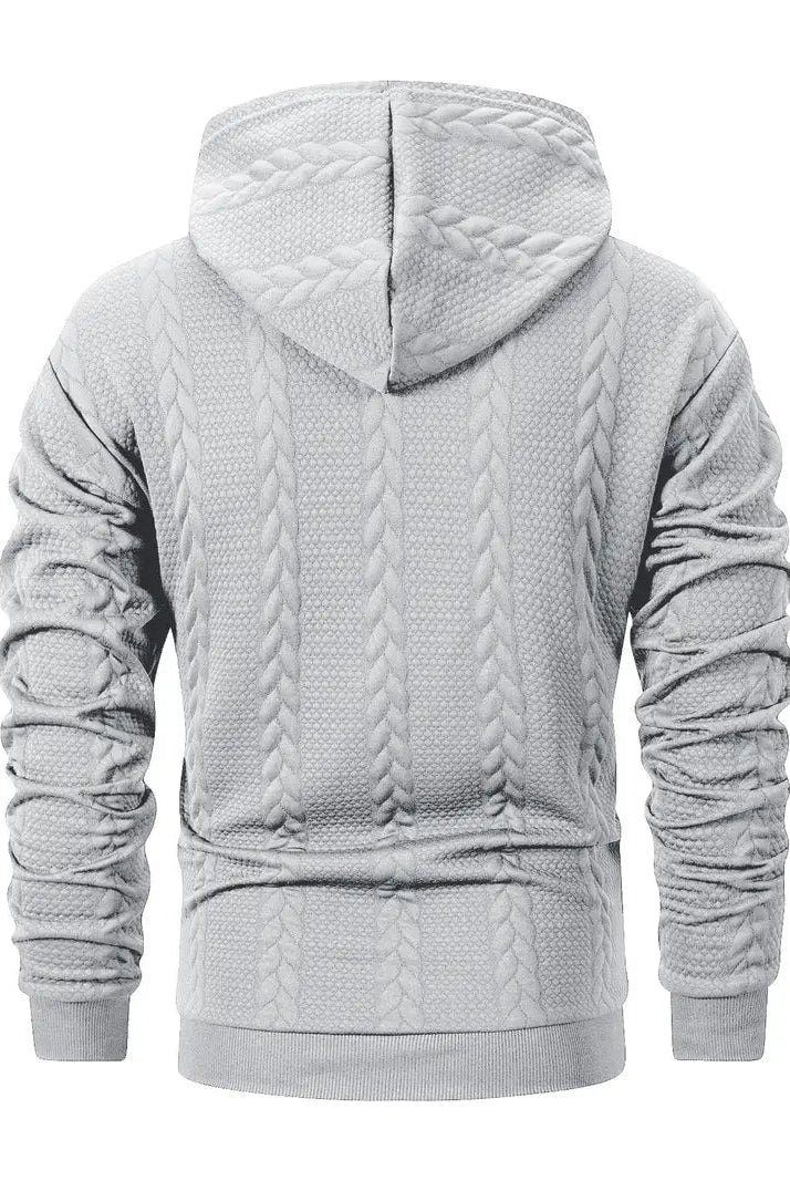 Casual Gebreide Heren Hoodie met Capuchon en Kangoeroezak – Comfortabele Trui voor Elk Seizoen 3