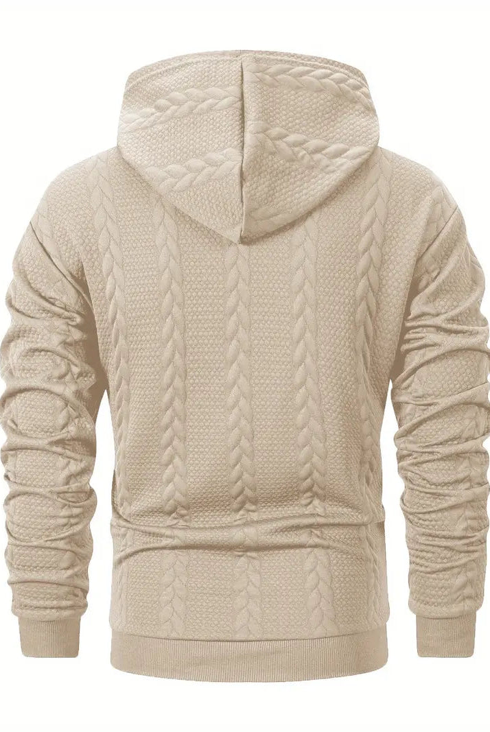 Casual Gebreide Heren Hoodie met Capuchon en Kangoeroezak – Comfortabele Trui voor Elk Seizoen 4