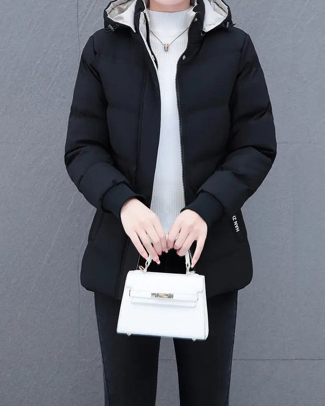 Casual Heren Hoodie met Rits en Zakken – Effen Polyester Bovenkleding voor Herfst en Winter 4