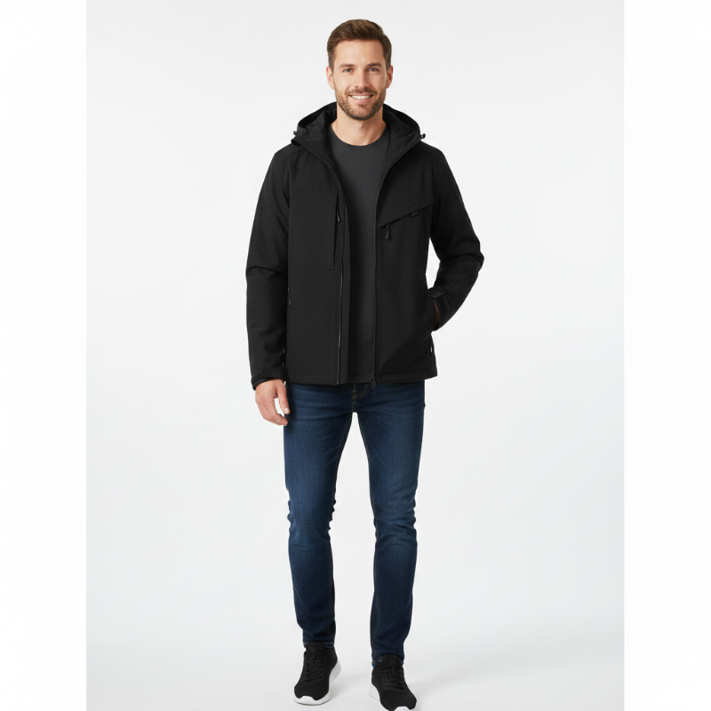 Casual Heren Ski-Jas met Verstelbare Capuchon voor Wintersport en Vrijetijd - Weerbestendig, Losse Snit, Diverse Maten en Kleuren 0