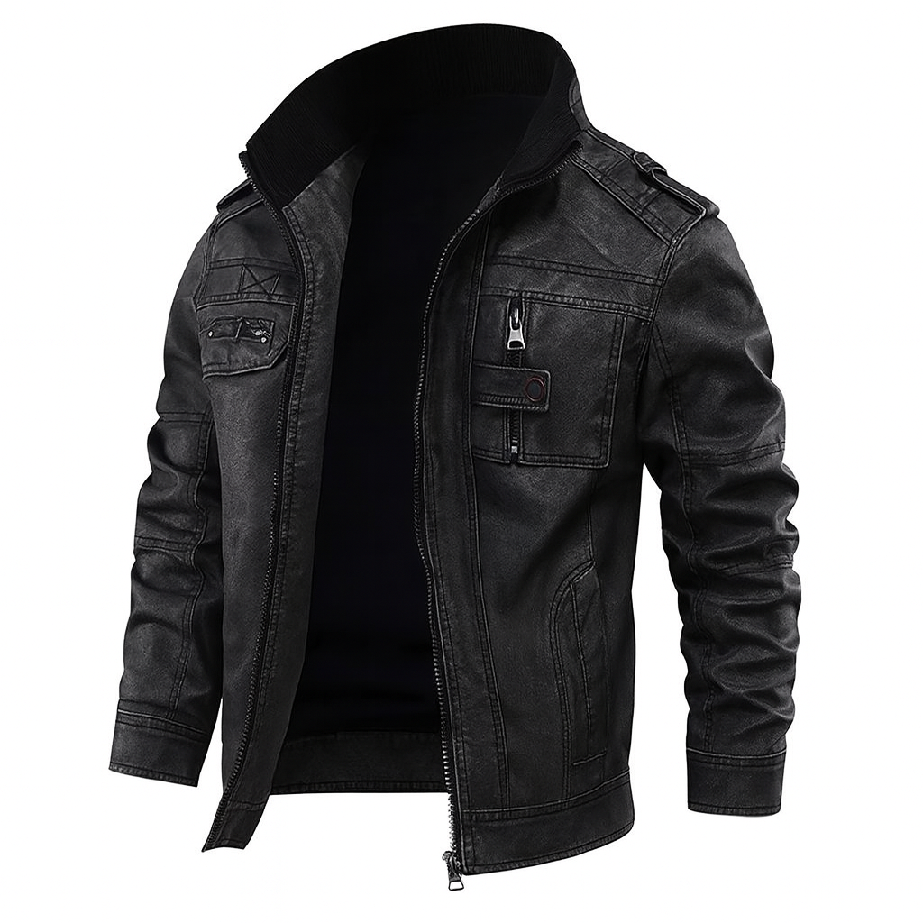 Heren Leren Jas van 100% Echt Leer – Klassiek en Elegant Ontwerp voor Casual en Formele Gelegenheden 1