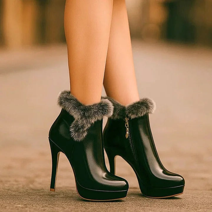 Dames Fur Boots – Warme Winterlaarzen met Bontvoering voor Stijl en Comfort 0
