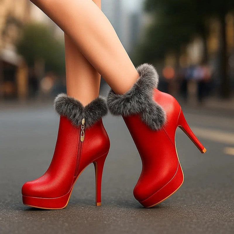 Dames Fur Boots – Warme Winterlaarzen met Bontvoering voor Stijl en Comfort 1