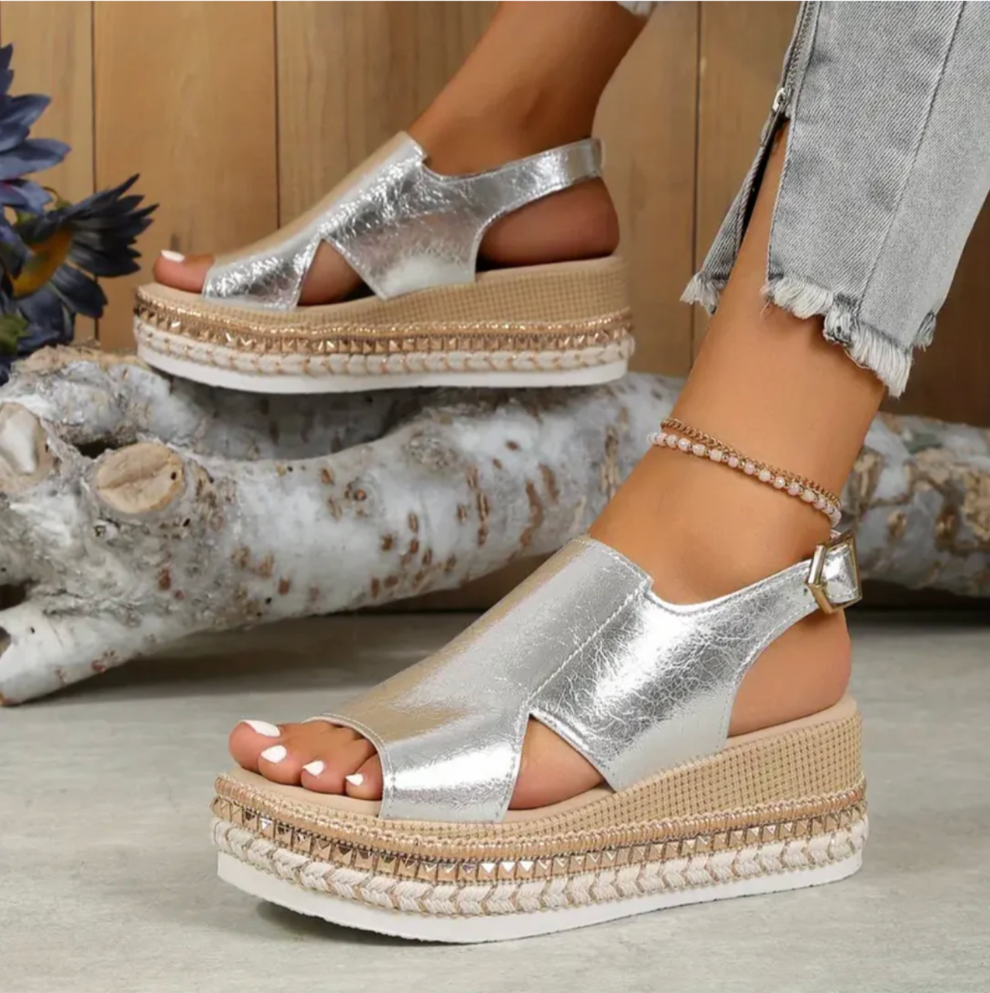 Dames Sandalen | Hoogwaardig Leer, Elegante Hak met Orthopedische Ondersteuning 6
