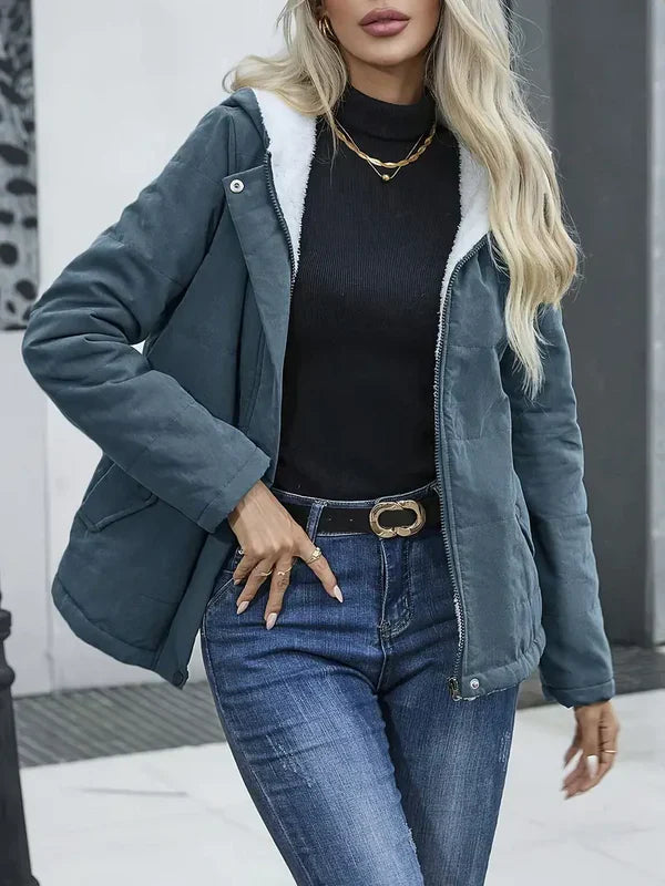 Elegante Damesjas Winter met Capuchon – Stijlvolle en Warme Jas van Hoogwaardige Ademende Stof 6