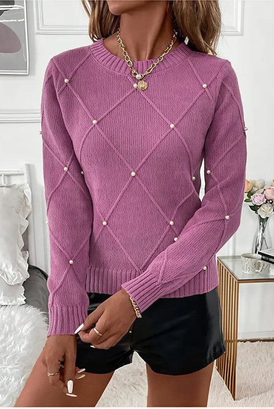 Elegante Gebreide Dames Trui met Lange Mouwen - Tijdloos Ontwerp voor Casual en Avondgebruik 3