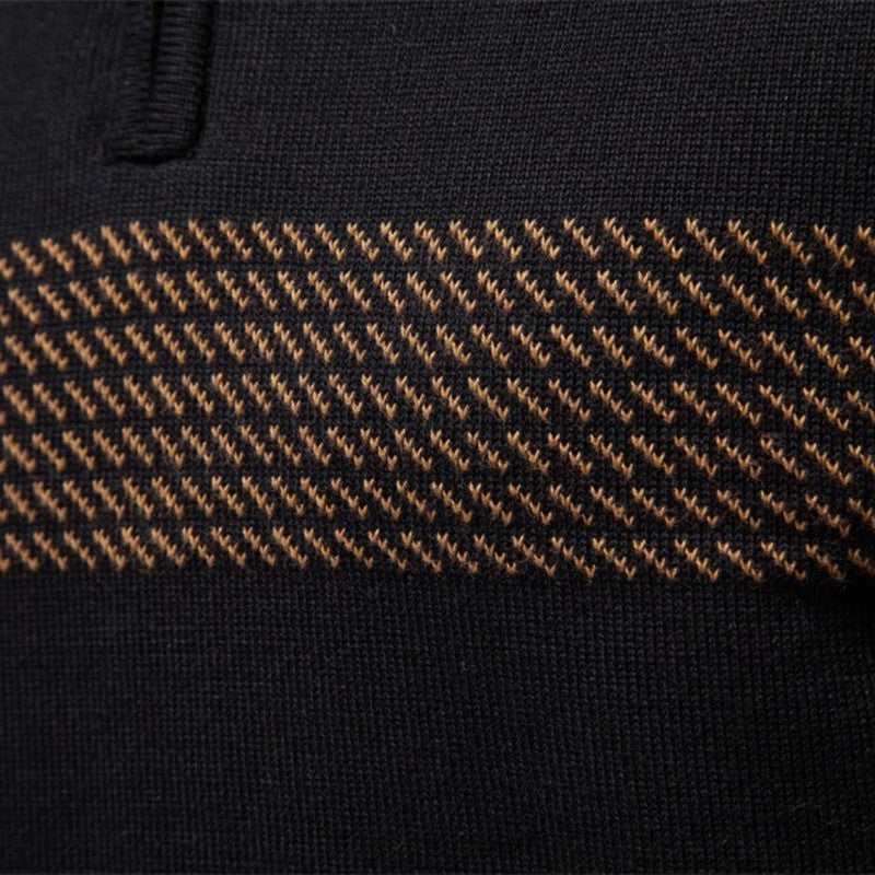 Gestreepte Kwartrits Trui voor en Heren – Middelzwaar Katoen, Normale Pasvorm, Comfortabel voor Elk Seizoen 6