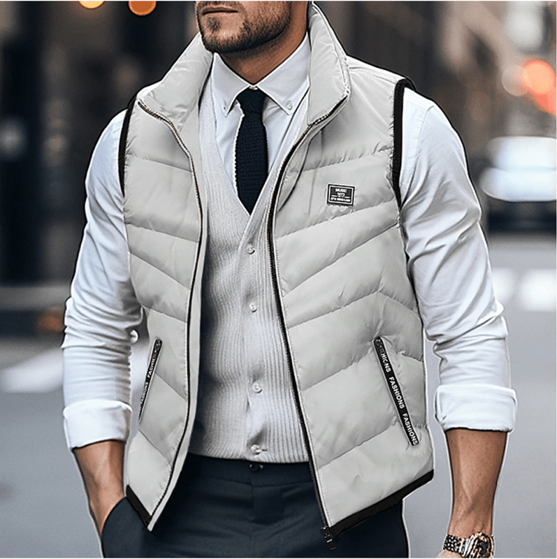 Gewatteerd Heren Vest met Rits – Lichtgewicht en Ademend voor Actieve Dagen, Maten S-4XL 4