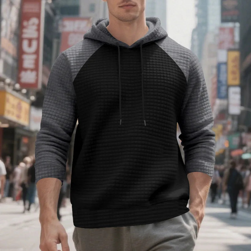 Heren Hoodie | Rastergebreid, Tweekleurig Ontwerp 4