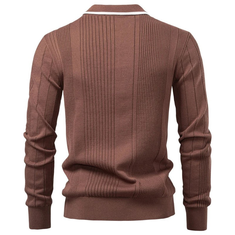 Heren Poloshirt Winter met Lange Mouwen en Polokraag – Comfortabele Regular Fit voor Casual Stijl 8