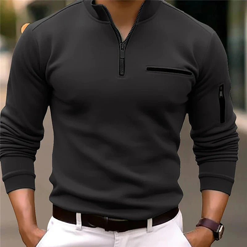 Heren Poloshirt met Kwartrits in Diverse Kleuren – Comfortabel en Modern Poloshirt voor Casual en Zakelijke Gelegenheden 0