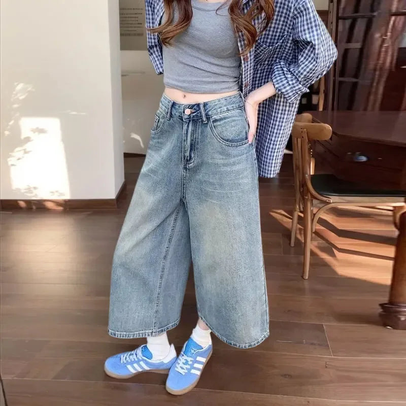 Hoge Taille Baggy Jeans Dames – Vintage Spijkerbroek met Wijde Pijpen en Comfortabele Pasvorm 3