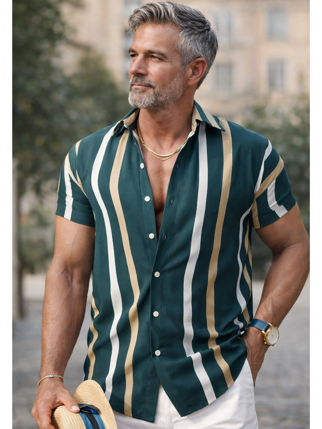 Klassiek Heren Overhemd – Korte Mouw & Slim Fit