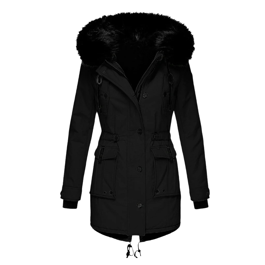 Lange Gewatteerde Winterjas Dames met Capuchon en Lange Mouwen - Comfortabele en Stijlvolle Jassen voor Koude Dagen 0