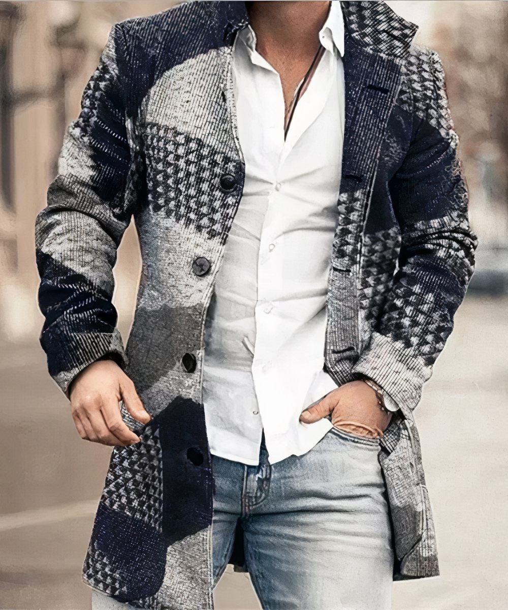 Lange Heren Jas – Tijdloos Elegante Overcoat met Warme Pasvorm voor de Winter 2