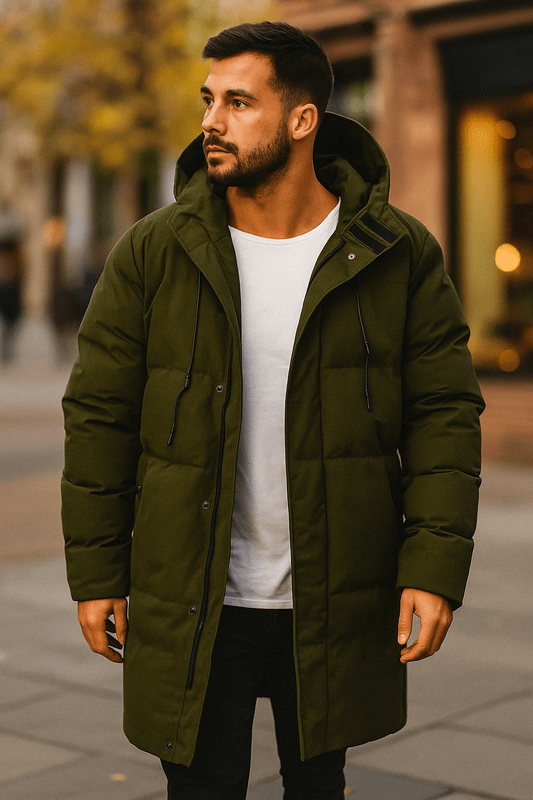 Lange Parka Jas Heren met Capuchon – Duurzaam en Warm voor de Winter, Ideaal voor Buitenactiviteiten 1