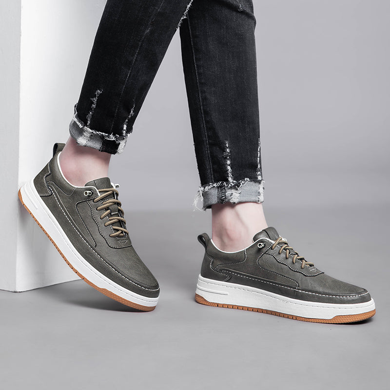 Leren Sneakers Dames met Gedempte Binnenzool voor Comfort en Duurzaamheid - Slijtvast Leer, Modern Ontwerp 4
