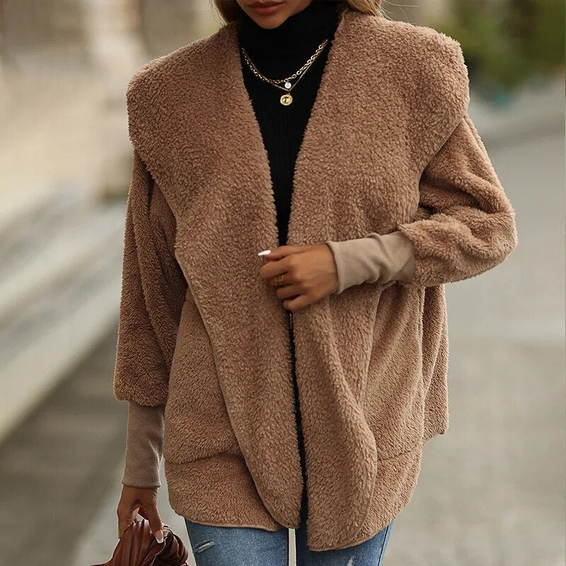 Luxe Dames Fleecejack – Warm en Stijlvol, Hoogwaardige Wol, Verkrijgbaar in Meerdere Kleuren en Maten S-XL 1