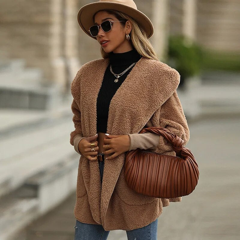 Luxe Dames Fleecejack – Warm en Stijlvol, Hoogwaardige Wol, Verkrijgbaar in Meerdere Kleuren en Maten S-XL 3