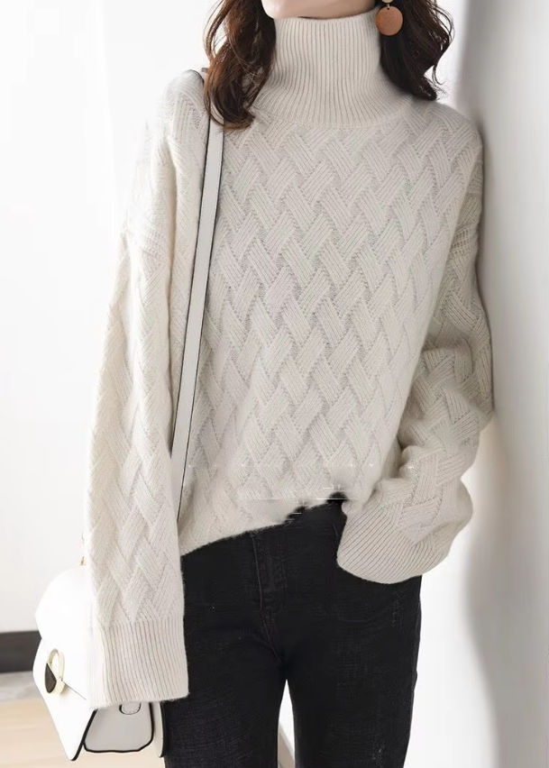 Lydia Kasjmier Coltrui Dames – Luxe Zachte Trui voor Formele en Casual Gelegenheden, 100% Kasjmier, Diverse Maten 0