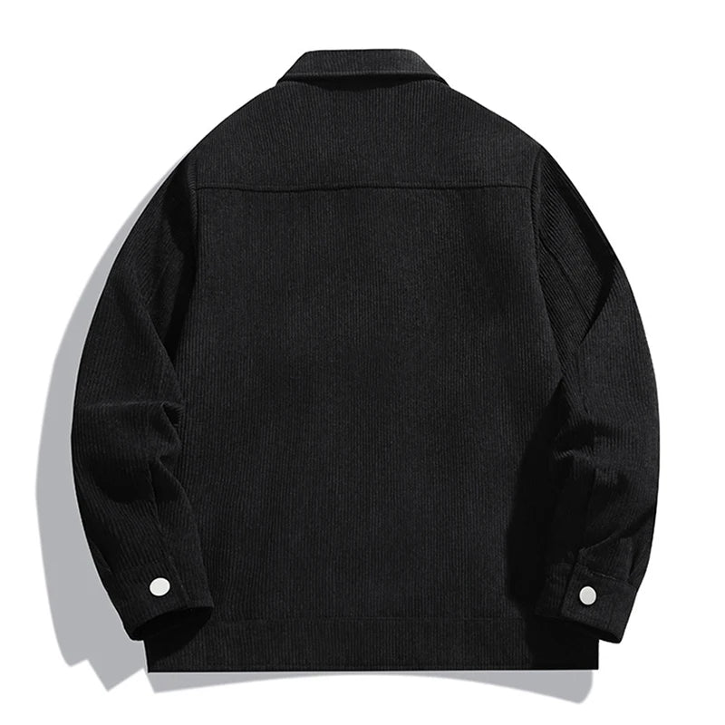Moderne Corduroy Jack van Katoenmix met Ritssluiting en Verstelbare Manchetten - Stijlvol en Comfortabel voor Elke Gelegenheid 1
