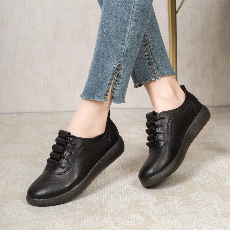 Leren Schoenen met Gewatteerde Steun en Antislipzool – Comfortabele, Ademend en Duurzaam voor Actieve Levensstijl 1