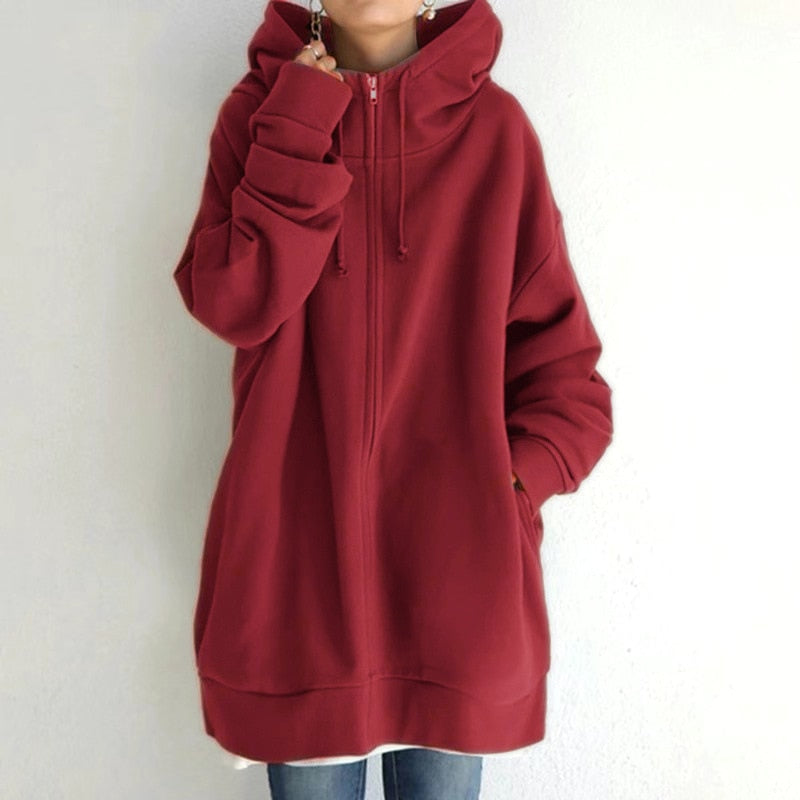 Oversized Hoodie Dames - Stijlvolle Winterhoodie van Hoogwaardig Materiaal, Comfortabele Pasvorm in Diverse Kleuren 2