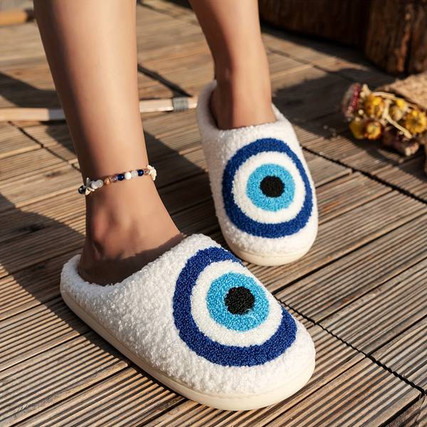 Pluche Pantoffels Dames met Oog van Allah – Warmte en Comfort voor Thuis, Diverse Maten 3