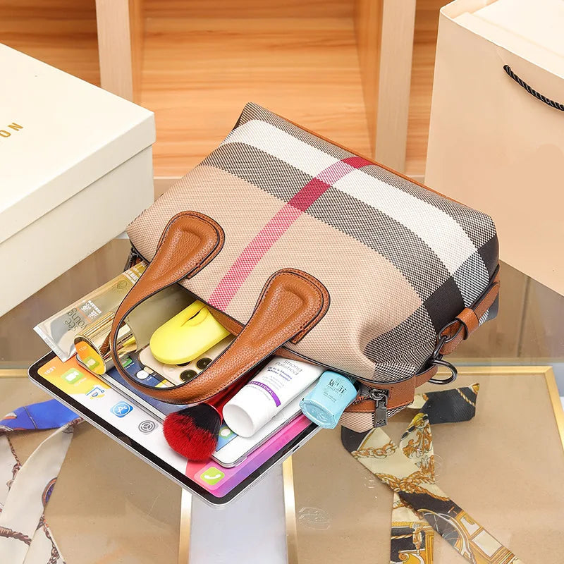 Trendy Geruite Handtas-2