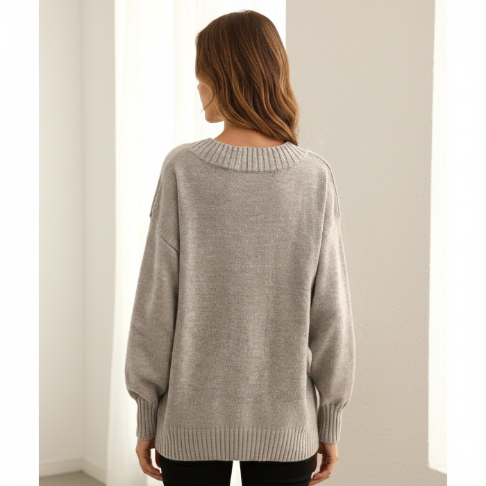 Stijlvolle V-hals Kasjmier Trui Dames - Ultiem Comfort en Warmte, Perfect voor Koude Seizoenen - Verkrijgbaar in Diverse Maten 2