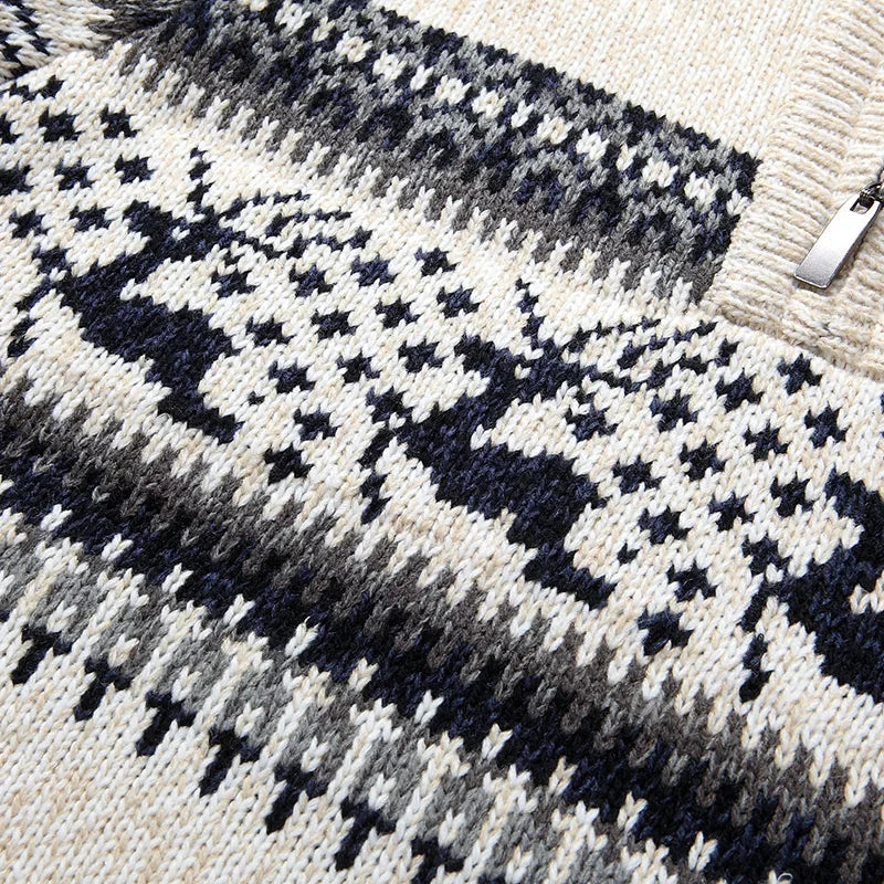 Verfijnde Kersttrui Dames met Kwartrits en Winterpatroon – Zacht Gebreid voor Feestelijke Gelegenheden 6