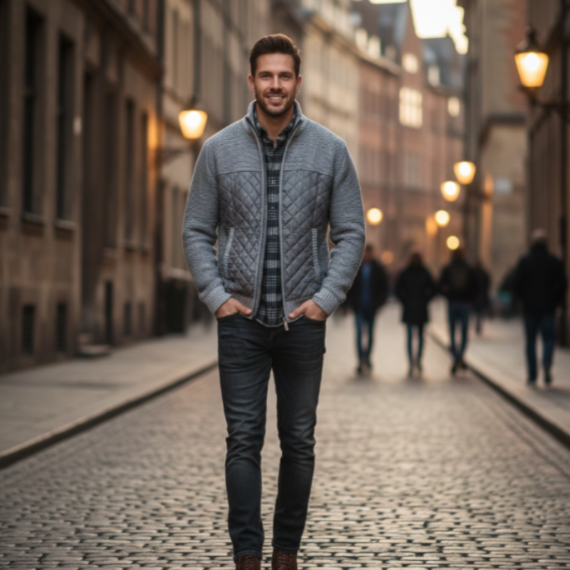 Warme heren Jas Winter met Modern Ontwerp voor Comfort en Stijl – Ideaal voor Koelere Avonden 0