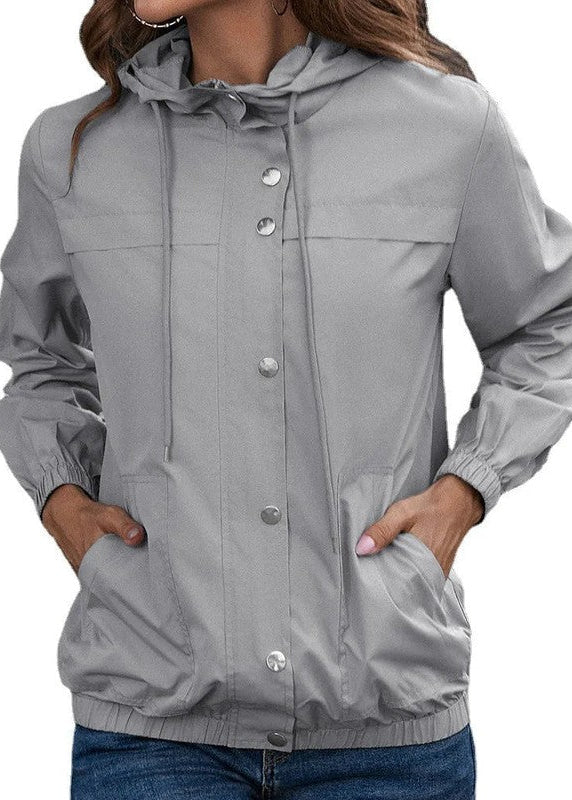 Waterdichte Lange Trenchcoat Dames met Capuchon in Zwart – Perfect voor Buitenactiviteiten en Wandelingen 6