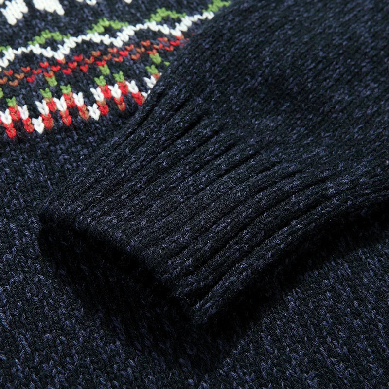 Wollen Trui Dames met Kwartrits en Fair Isle-patroon – Zachte Isolerende Wolmix voor Winterdagen 4
